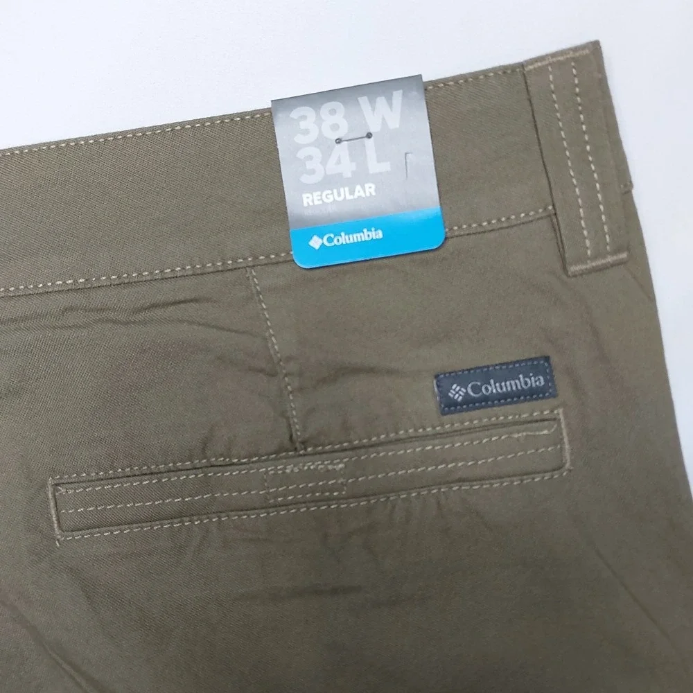 Columbia Flex ROC Pants‎ Men's 38x34 Tan Regular Fit Stretch Hiking Outdoor